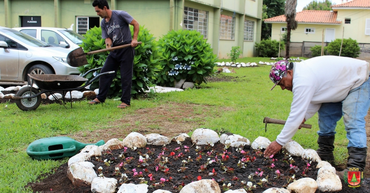 Região central da cidade recebe novas mudas de flores