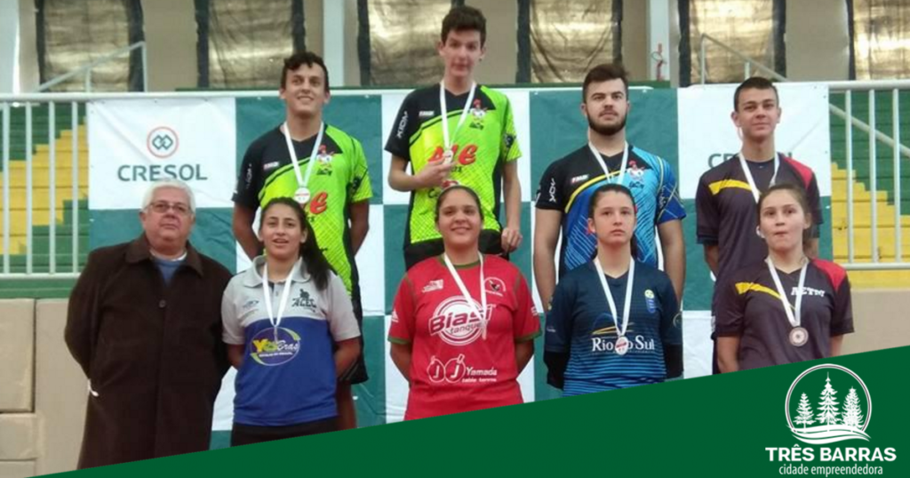 Equipe tresbarrense conquista três medalhas no 38° Torneio Estadual de Tênis de Mesa Equipe tresbarrense conquista três medalhas no 38° Torneio Estadual de Tênis de Mesa