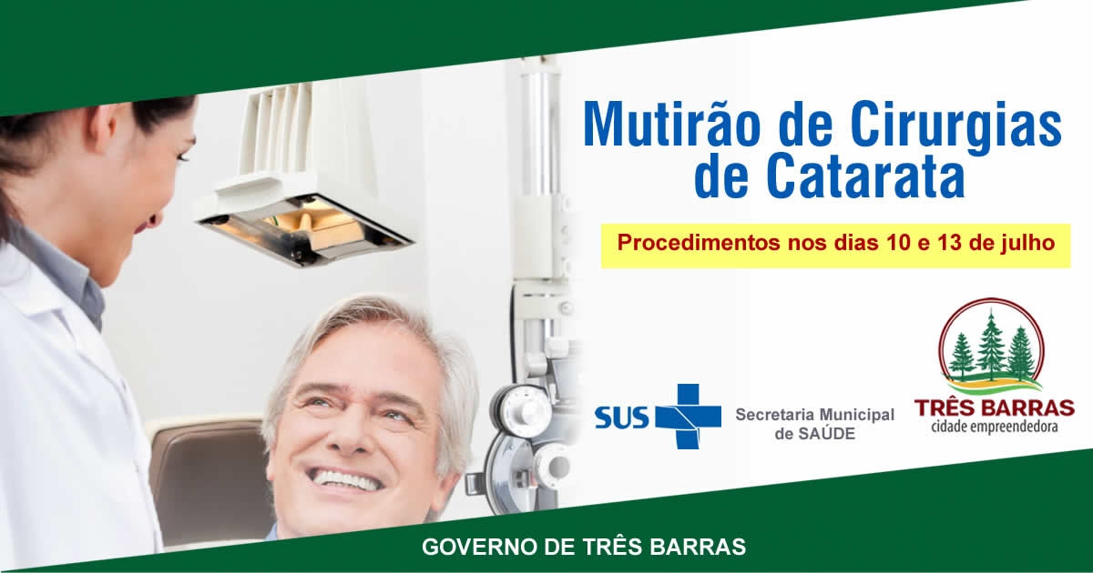 Mais 15 pacientes serão atendidos pelo Mutirão de Cirurgias de Catarata