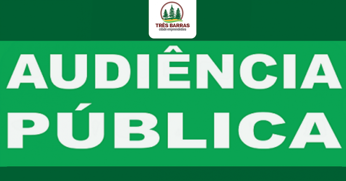 Audiência pública: Três Barras discutirá hoje à noite LDO de 2019