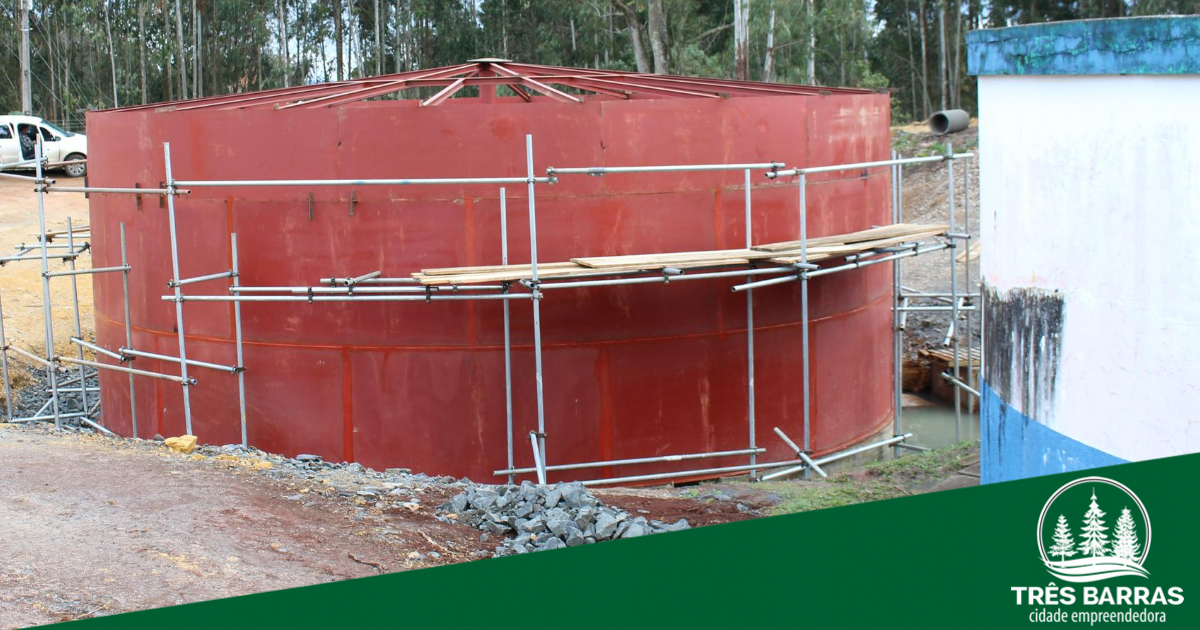 Obras do novo reservatório de água devem ser concluídas em setembro