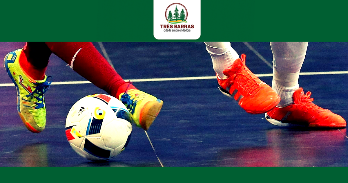 Inscrições abertas para o Campeonato Interno de Futsal da Prefeitura de Três Barras