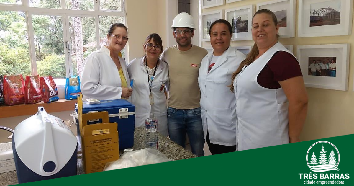 Vigilância Epidemiológica finaliza esquema vacinal em trabalhadores de empresa do interior do município