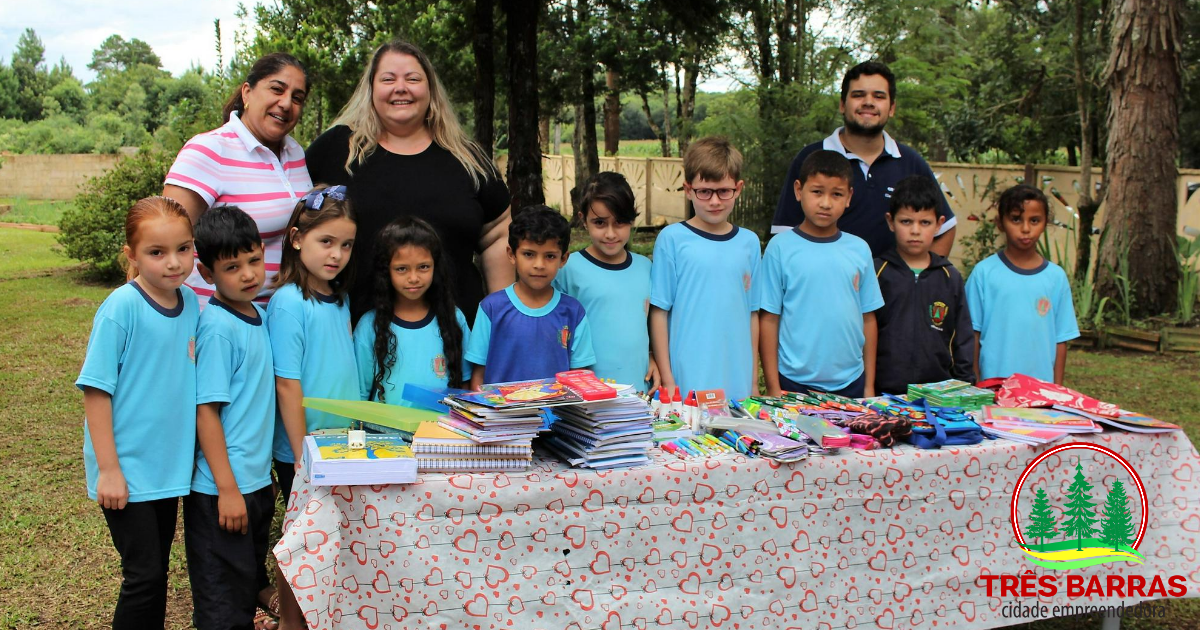 Iniciativa do CREA JR-SC garante 676 itens escolares a alunos do interior de Três Barras