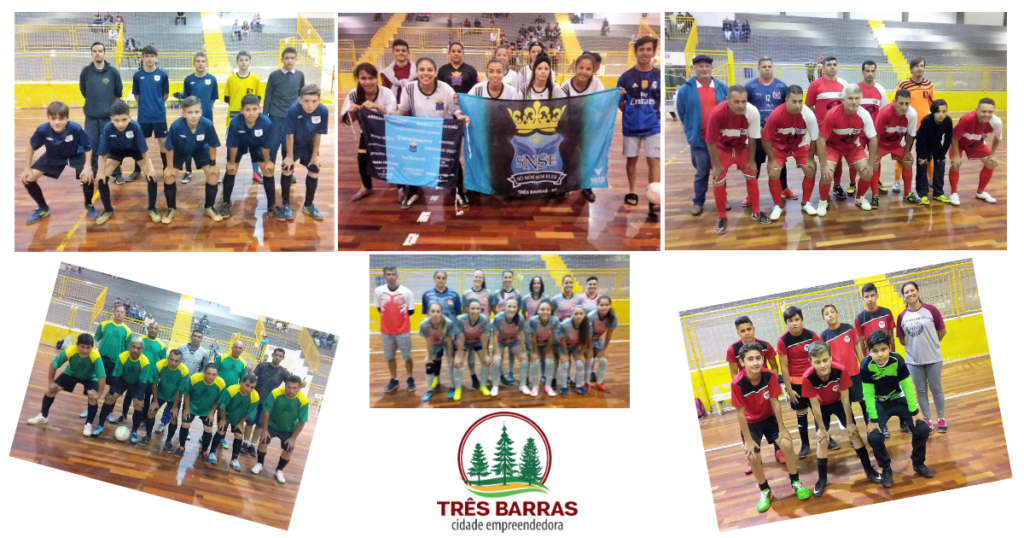 Futsal em Três Barras: 12 gols marcados pela segunda rodada das categorias Infantil, Feminino e Veteranos