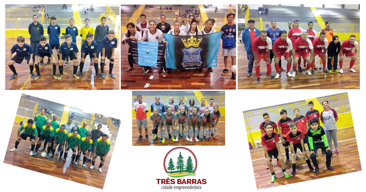 Futsal em Três Barras: 12 gols marcados pela segunda rodada das categorias Infantil, Feminino e Veteranos