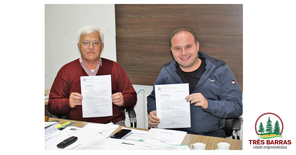 Município de Três Barras é contemplado com emenda de R$ 300 mil para a aquisição de maquinário
