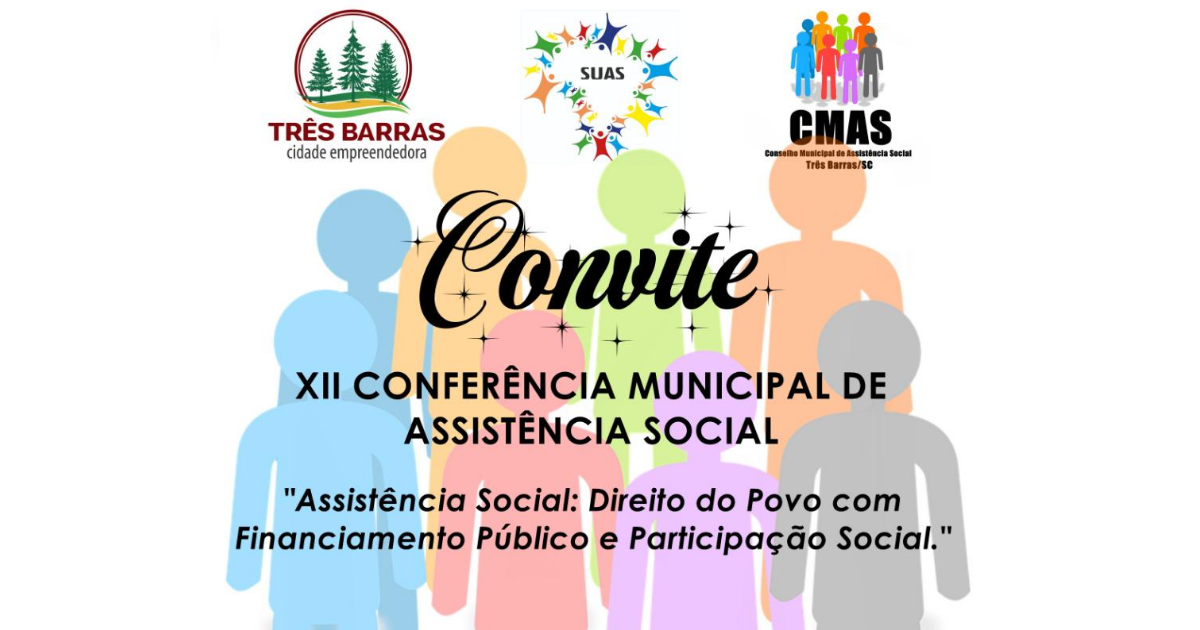 Três Barras realiza Conferência Municipal de Assistência Social no dia 28 de agosto
