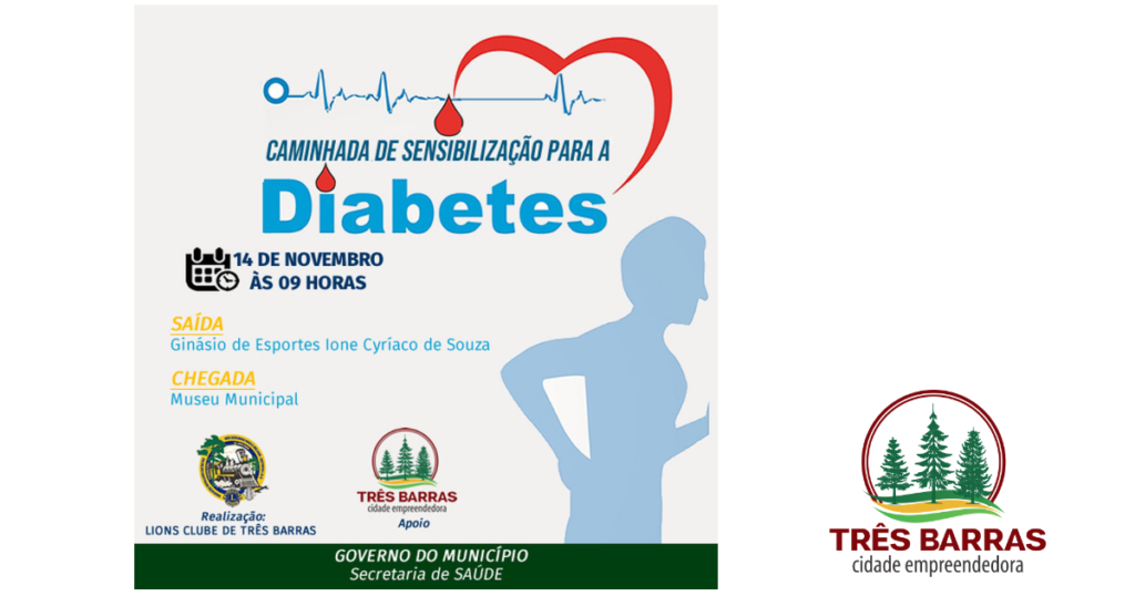 Caminhada nesta quinta-feira pretende sensibilizar a população sobre os riscos do diabetes