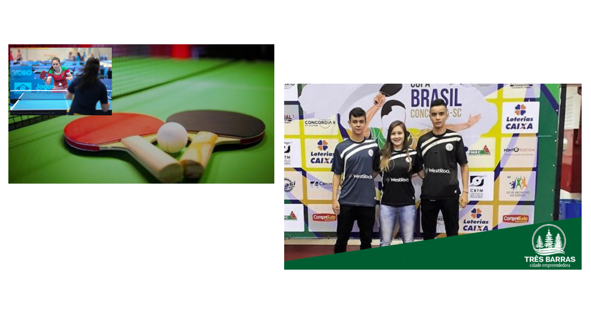 Atletas tresbarrenses participarão do Campeonato Brasileiro  de Clubes e Seleções de Tênis de Mesa