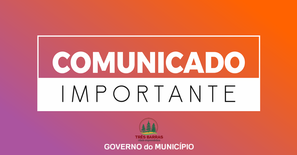 RH da Prefeitura de Três Barras terá expediente interno nas tardes do mês de dezembro
