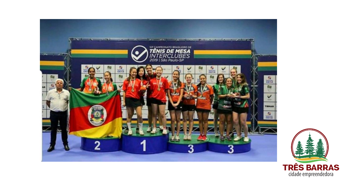 Tresbarrense é medalha de bronze no Campeonato Brasileiro de Seleções Estaduais de Tênis de Mesa