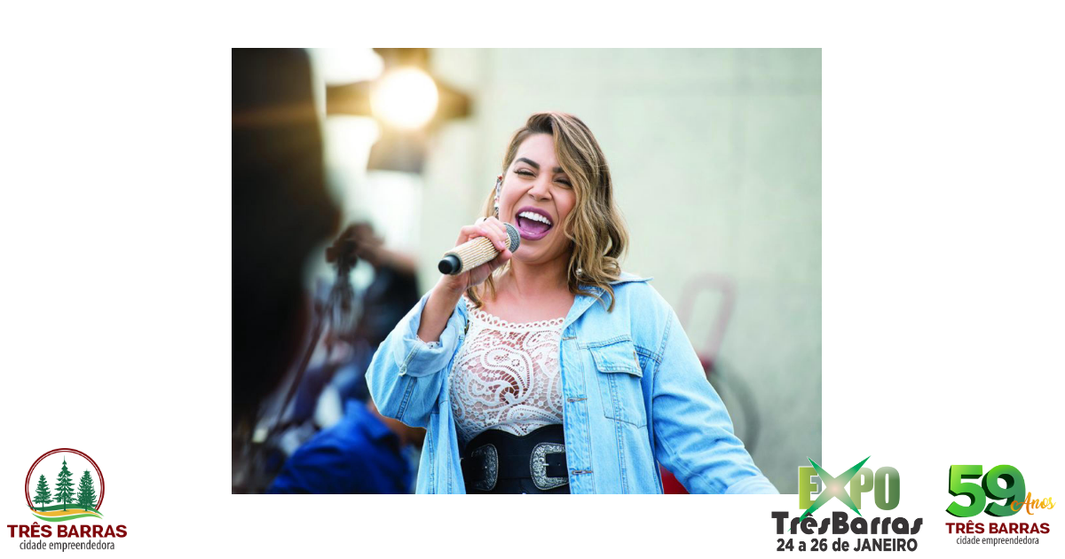 Naiara Azevedo abre os shows nacionais da Expo Três Barras nesta sexta-feira