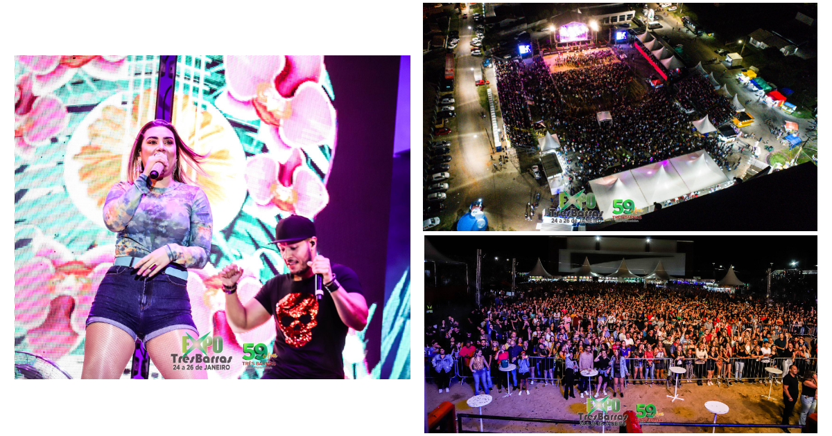 Público canta e dança ao som de Naiara Azevedo na primeira noite da Expo Três Barras