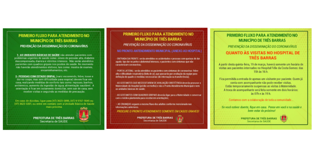 Três Barras: saiba como ocorrerá primeiro fluxo de atendimento na saúde pública municipal