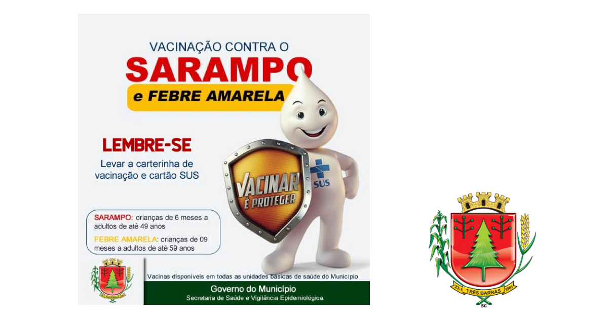 Vacinação contra o Sarampo e Febre Amarela segue até esta sexta-feira
