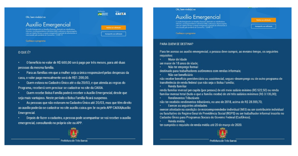 Governo Federal libera inscrição para o auxílio emergencial de R$ 600