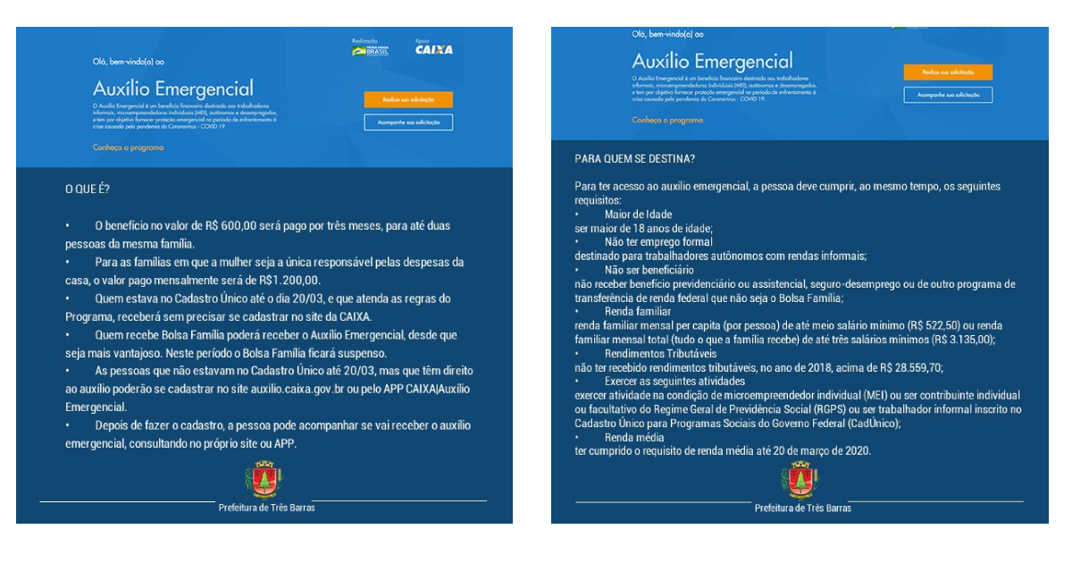 Governo Federal libera inscrição para o auxílio emergencial de R$ 600