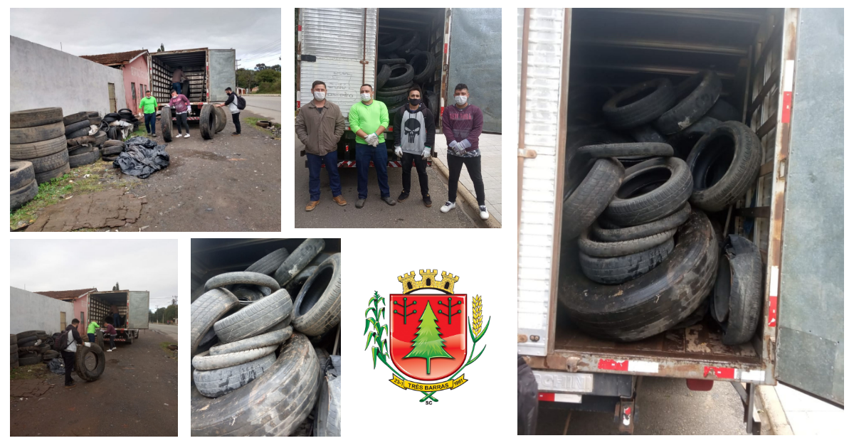Prefeitura realiza coleta de 120 pneus em desuso no distrito de São Cristóvão
