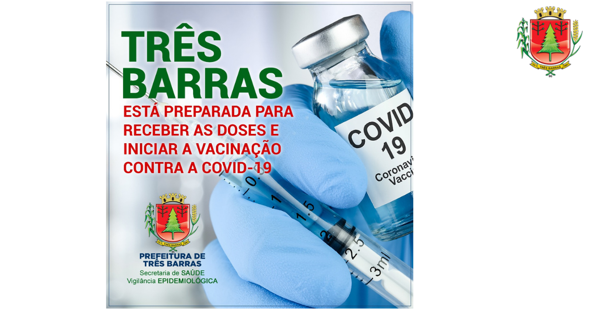 Covid-19: Vacinação em Três Barras deve começar nesta quarta-feira
