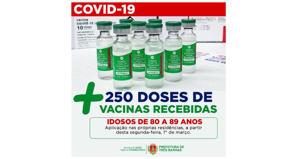 Idosos entre 80 e 89 anos serão vacinados em casa a partir de segunda-feira