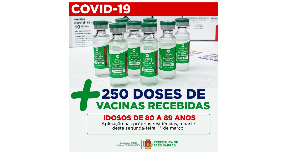Idosos entre 80 e 89 anos serão vacinados em casa a partir de segunda-feira