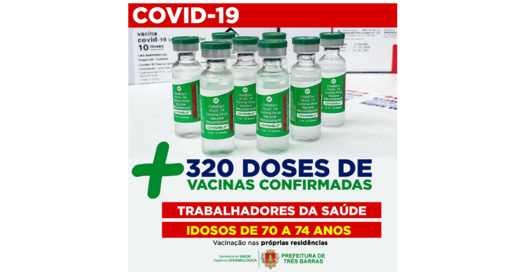 Vacinação de idosos de 70 a 74 anos terá continuidade com a chegada de novas doses