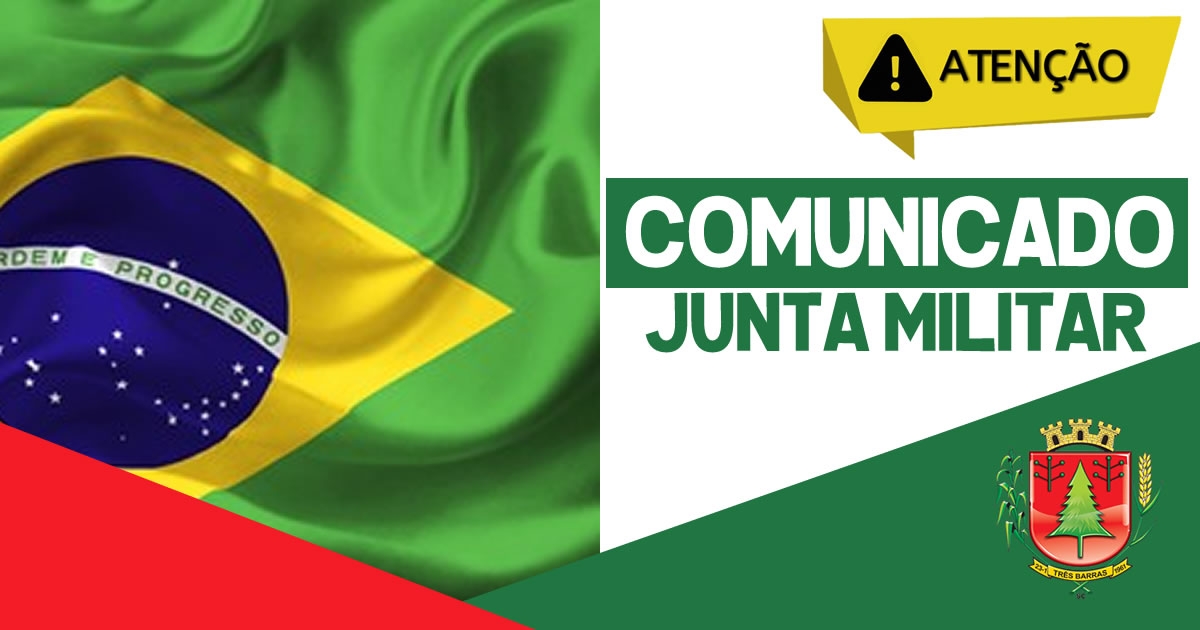 JUNTA MILITAR DE TRÊS BARARAS ESTARÁ FECHADA NA TARDE DESTA QUARTA