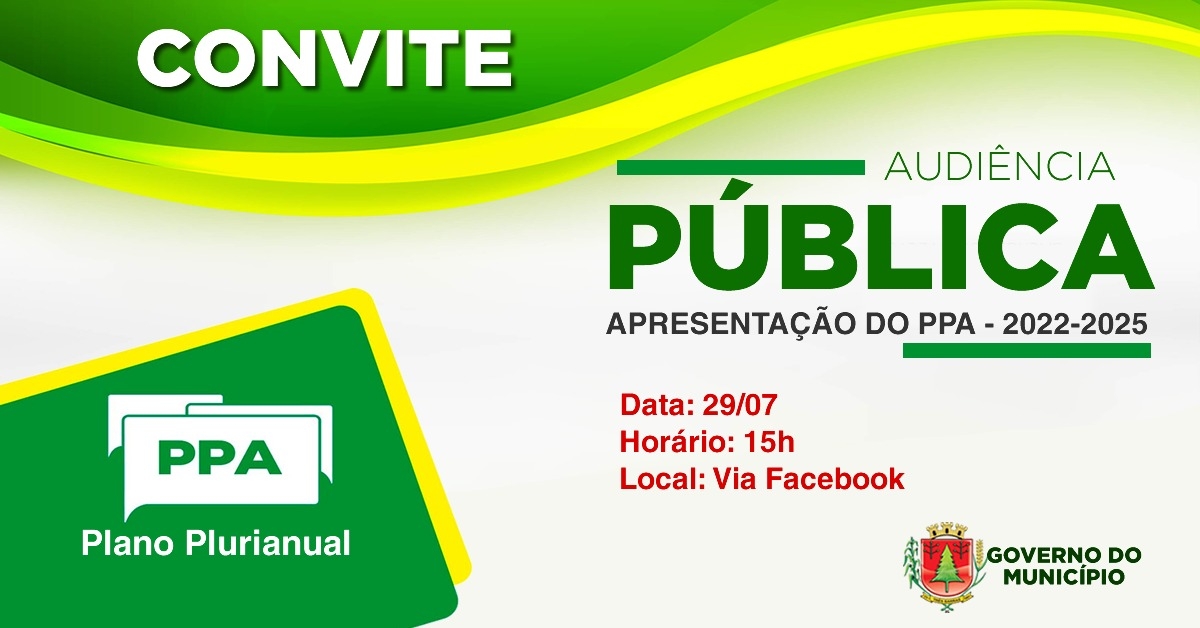 Audiência Pública de Apresentação do PPA – 2022-2025