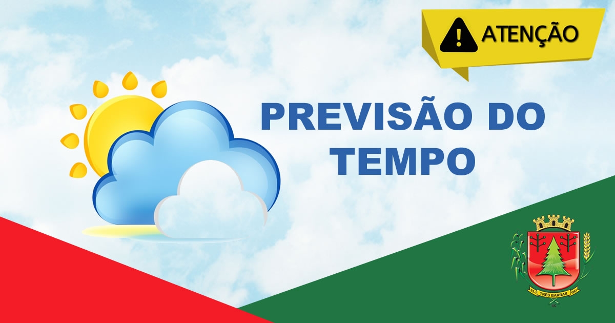 DEFESA CIVIL DE TRÊS BARRAS EMITE ALERTA DE TEMPORAL PARA O FINAL DE SEMANA