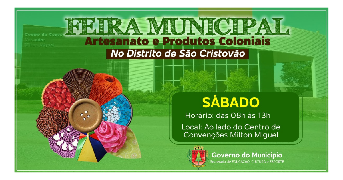 Distrito do São Cristóvão sedia Feira Municipal neste sábado, 19 de março
