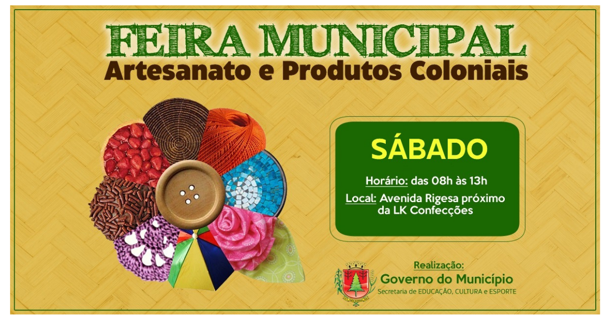 Feira Municipal acontece neste sábado, 02, no Km 02, em Três Barras