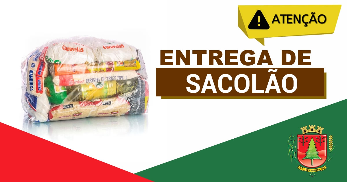 Sacolões serão entregues na próxima semana em Três Barras