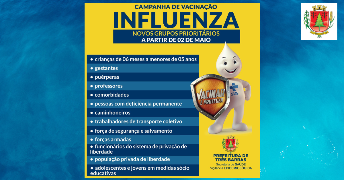 Influenza: outros 13 grupos prioritários passam a ser vacinados a partir desta segunda