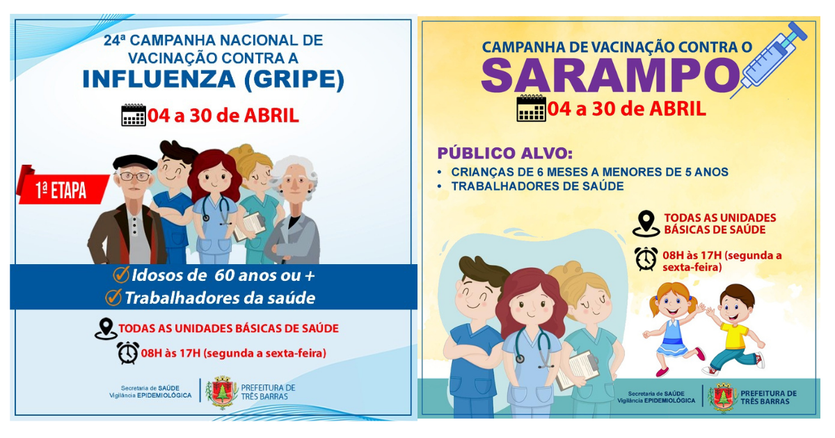 Sinal verde para as campanhas de vacinação contra a gripe e sarampo