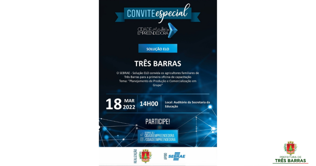 Agricultura e Sebrae/SC irão promover oficina para pequenos produtores rurais