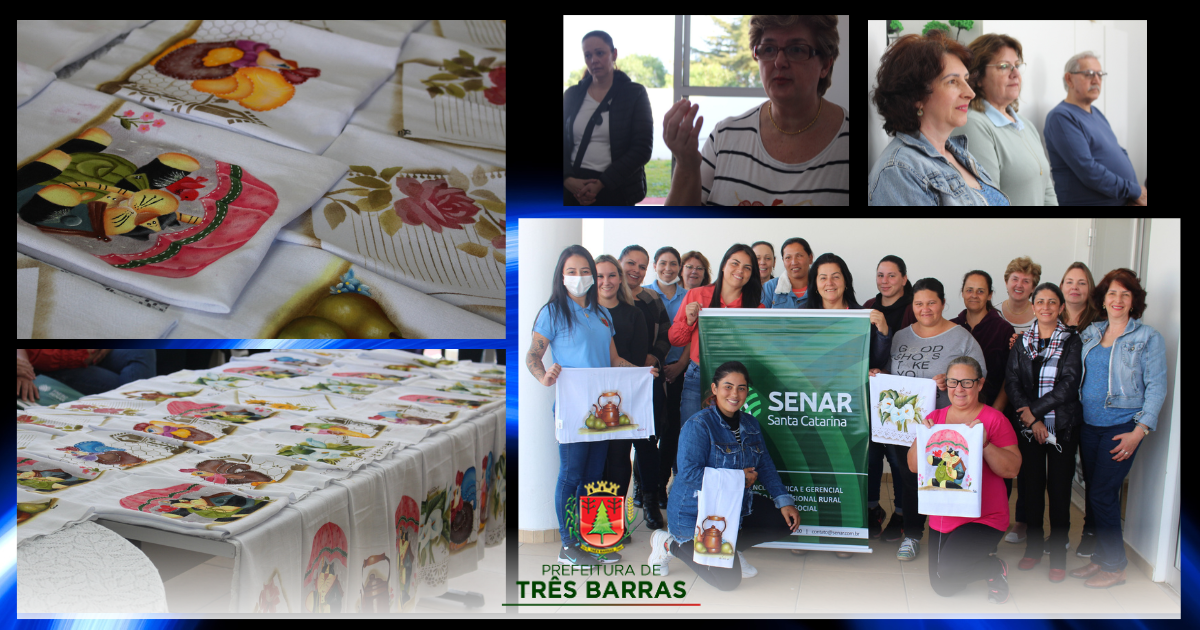 Mulheres assistidas pelo PAIF concluem curso de Pintura em Pano de Prato