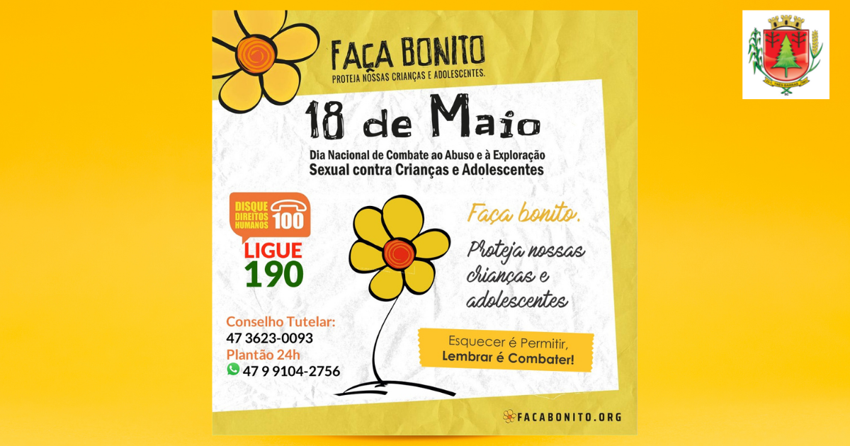 Três Barras terá ações no Dia Nacional de Combate ao Abuso e Exploração Sexual contra Crianças e Adolescentes