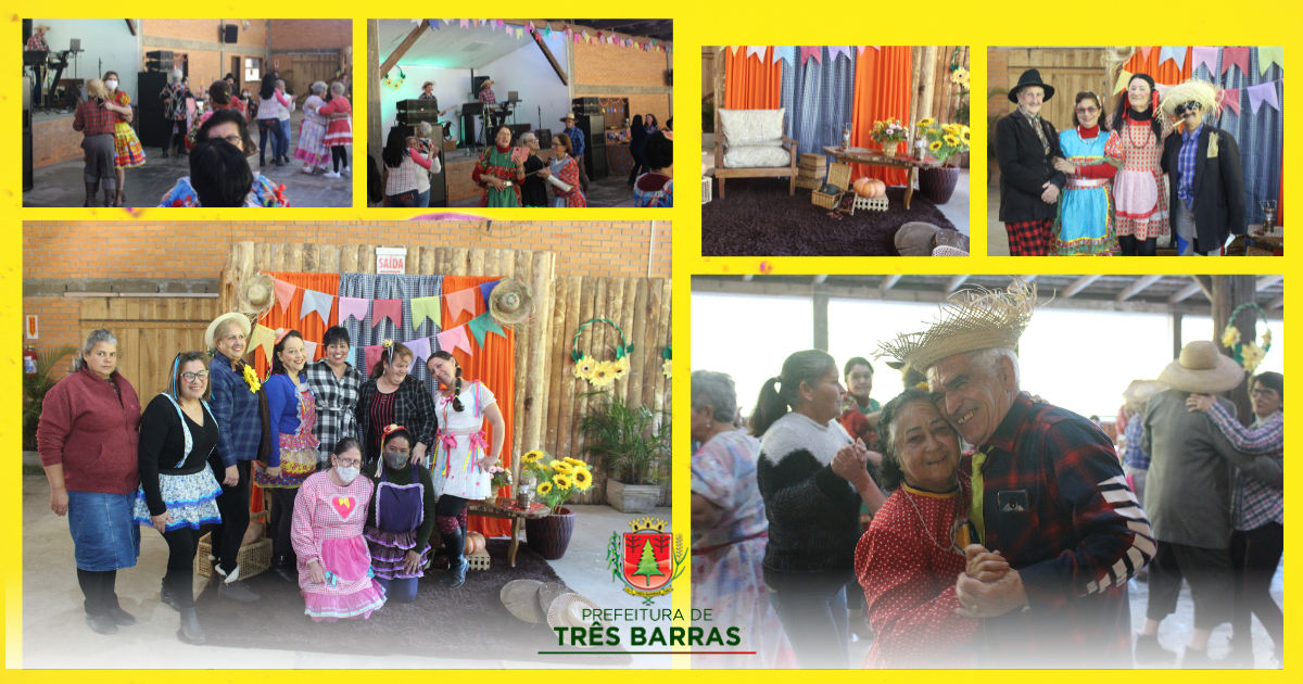 Festa Junina reúne participantes dos Clubes de Mães e Grupos da Melhor Idade em Três Barras