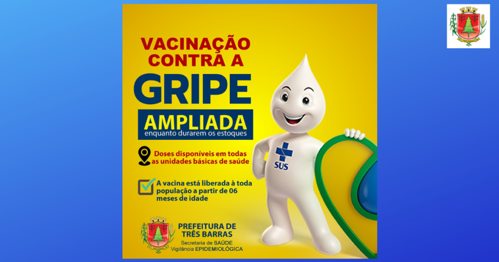 População a partir de 06 meses ainda pode se vacinar contra a gripe