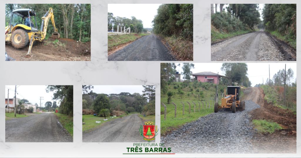 Vias da Vila 02 e do Km 06/Barra Grande, em Três Barras, recebem reparos