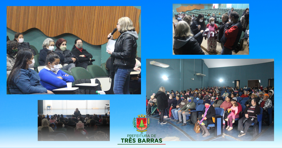 Beneficiários do programa Sacolão participam de palestras motivacionais e informativas