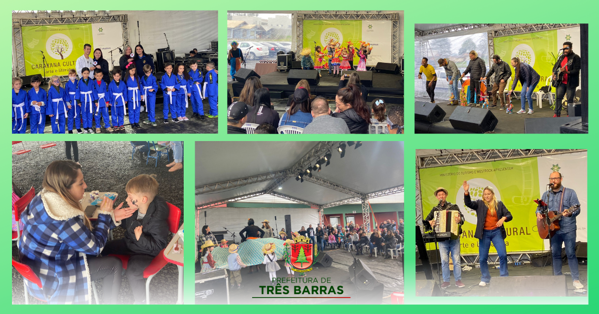 Diversas expressões artísticas marcam passagem da Caravana Cultural por Três Barras