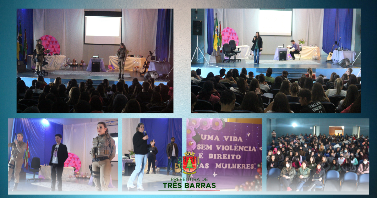 Série de palestras, a estudantes, marca o início da campanha Agosto Lilás, em Três Barras