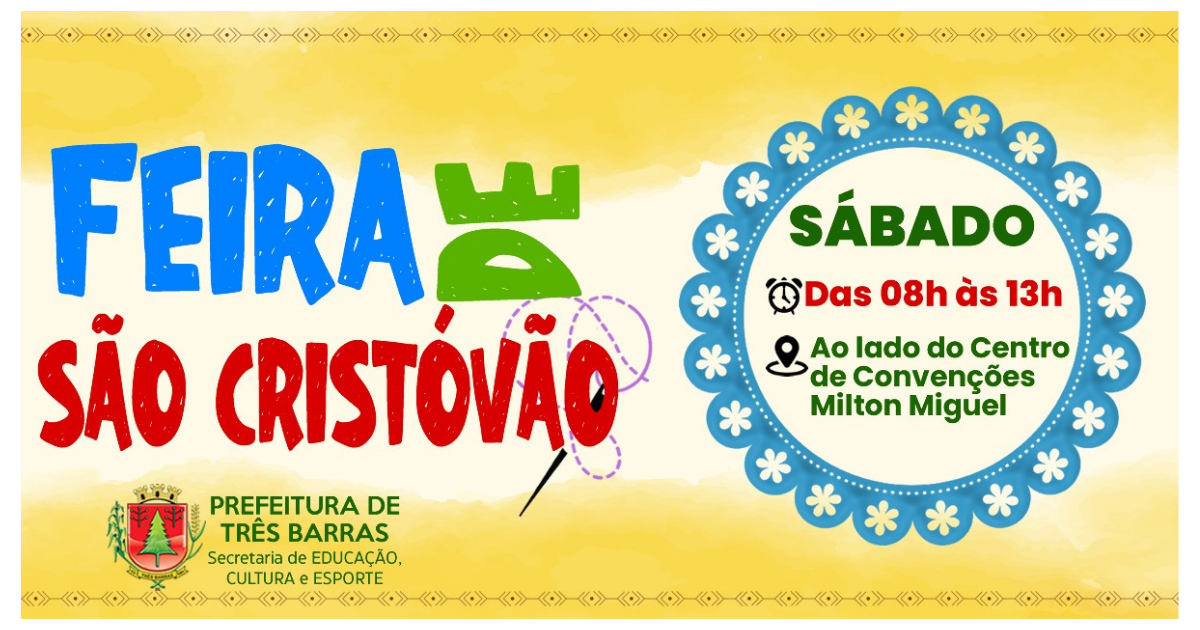 Neste sábado, 24 de setembro, é dia de Feira de São Cristóvão