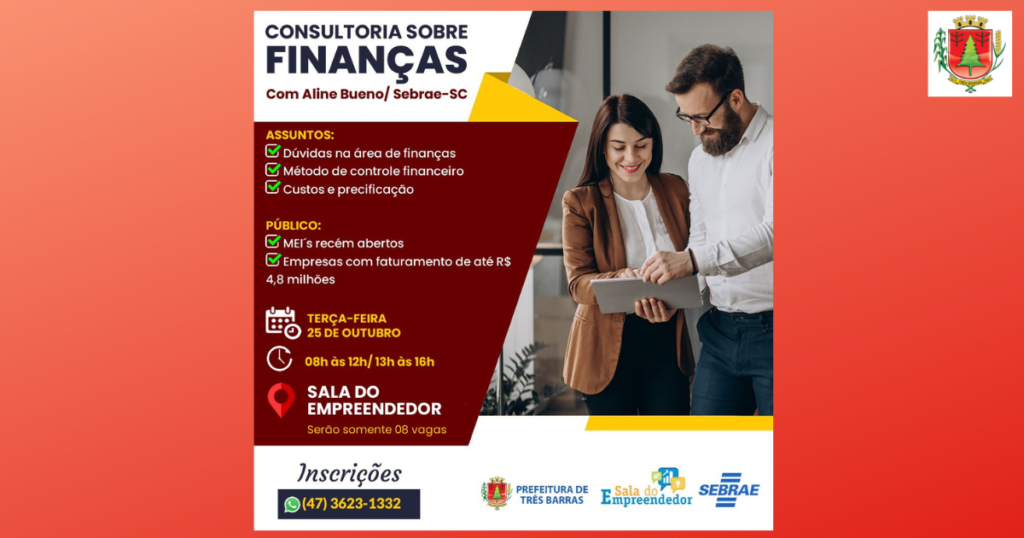 Sala do Empreendedor está com inscrições abertas para consultoria sobre Finanças