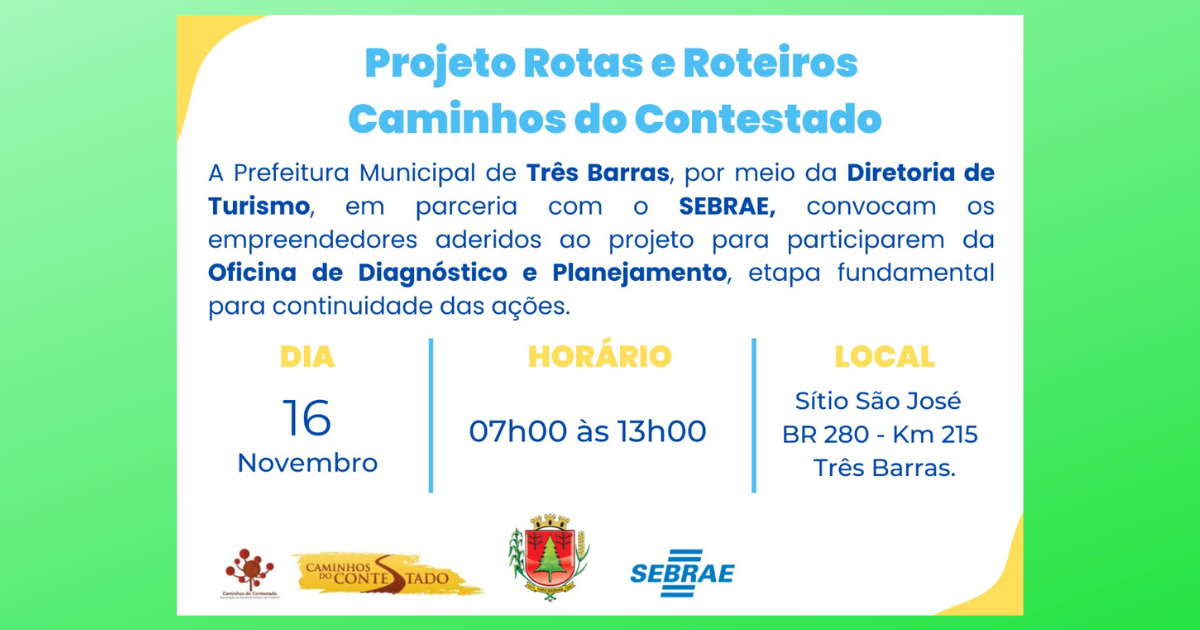 Capacitação inicial do Rotas e Roteiros Caminhos do Contestado acontece nesta quarta