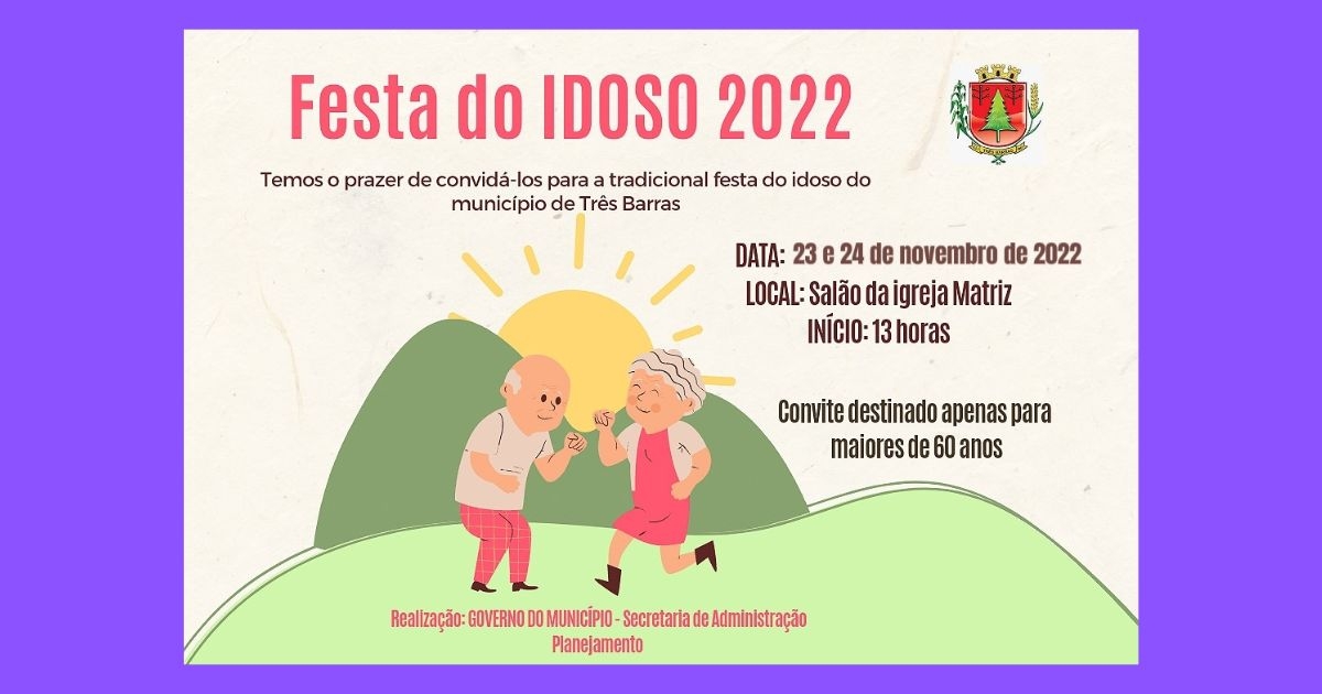 Grupos da Melhor Idade estarão em festa nesta quarta e quinta-feira em Três Barras