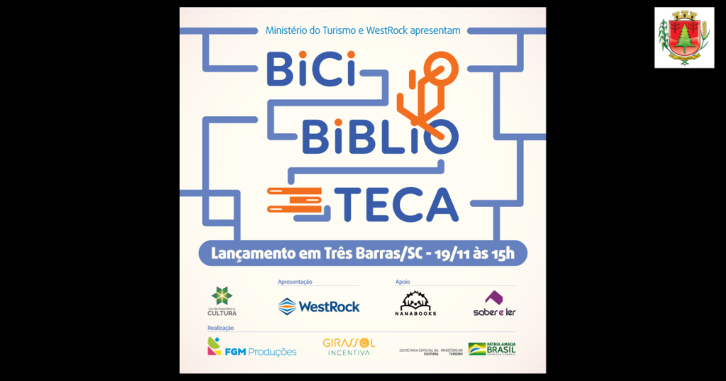 Projeto BiciBiblioteca chega a Três Barras na próxima semana