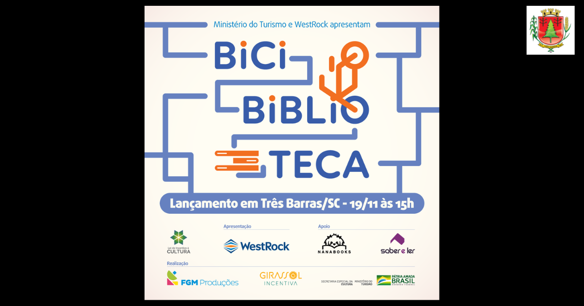 Projeto BiciBiblioteca chega a Três Barras na próxima semana